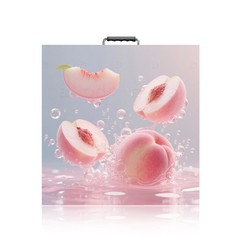 peaches on the LED screen