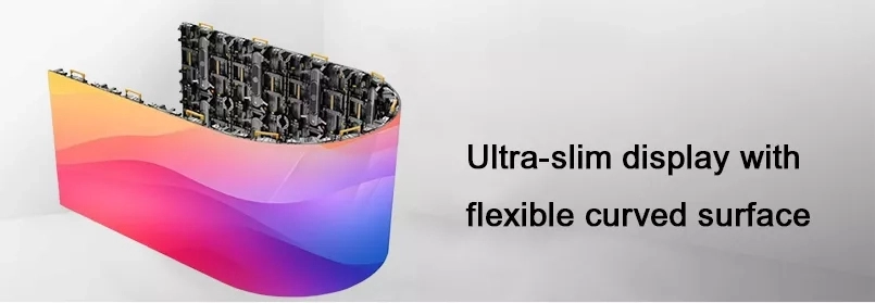 ultra-slim display with flexible curved surface