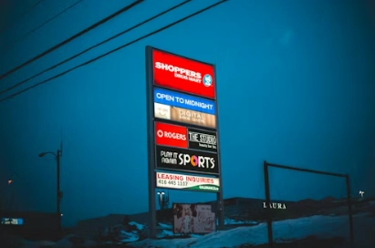 Display LED na noite