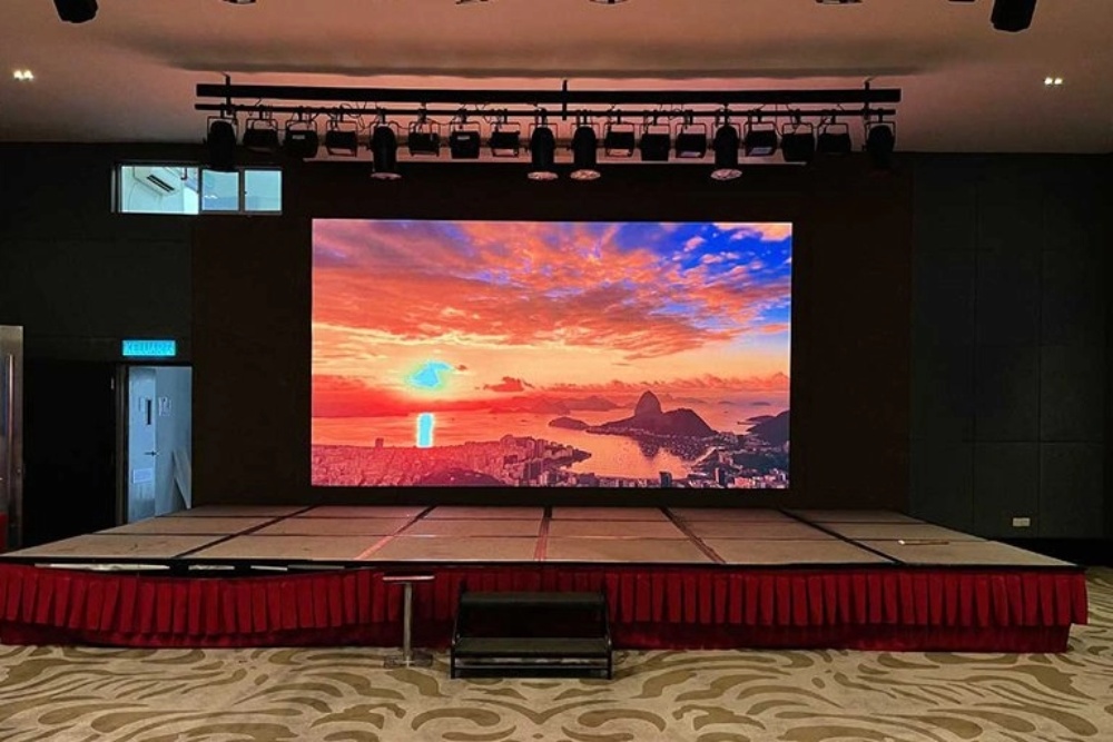 an LED screen