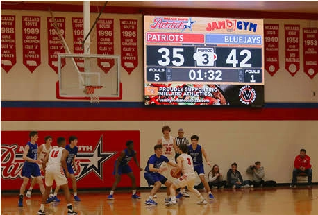 LED scoreboard for basketball game